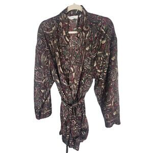 Vintage Victoria's Secret Robe Paisley Robe Lightweight Robe Women OS Green Red